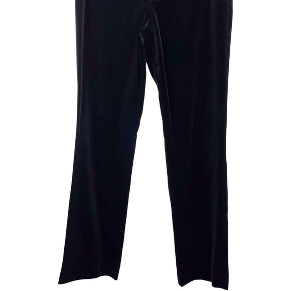 RALPH LAUREN Black Velvet Straight-Leg Pants Size 6 Dressy Evening Party - Picture 5 of 12